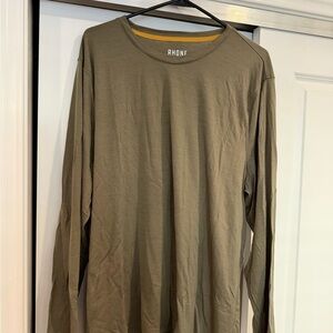 Rhone Men's Khaki Long Sleeve Tee
